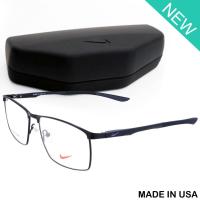 ราคา Nike แว่นตา รุ่น 7689 C-1 สีดำโลโก้เทา กรอบเต็ม ขาสปริง วัสดุ สแตนเลส สตีล Eyewear Top Glasses Made in USA (4078470749)