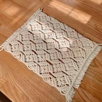 ราคา ผ้ารองจาน macrame ที่รองจานสวยงาม ที่รองจาน แผ่นรองแจน วางแจกัน ประดับโต๊ะอาหาร (8469203792)