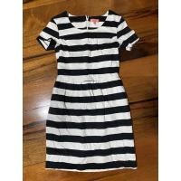 ราคา เดรสลายขวาง ขาวดำ ซิปหลัง (12745339015)