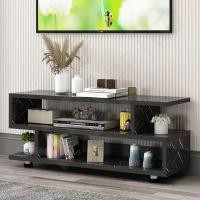 ราคา โต้ะทีวี ตู้วางทีวีแบบเรียบง่าย อพาร์ทเมนท์ขนาดเล็ก โรงแรม ชั้นวางตู้วางทีวีแบบตั้งพื้น 80/120ซม โต๊ะวางทีวีสีดํา (26375593137)