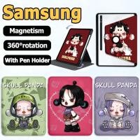 ราคา 360°หมุนตั้ง/นอนได้ เคส Samsung Galaxy Tab S6 lite S7 S8 S9 S10+/S7FE S9FE S9FE+ A8 A9 A9+ เคสฝาพับ Samsung Galaxy Tab S8+ S9+ S7+ A7lite Right pen เคส Galaxy skullpanda case Samsung (28915593767)