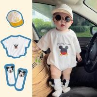 ราคา Disney clothes จั๊มสูทแฟชั่นเด็กทารกทารกแรกเกิดแขนสั้นจั๊มสูทพิมพ์ลายมิกกี้เมาส์ (26087344268)