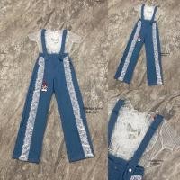 ราคา ชุดเซตเอี๊ยมยีนส์+เสื้อขายาว สีดำ งานป้าย Bellita size S (24617904803)