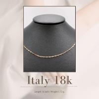 ราคา สร้อยคอทอง 18K (Italy Necklace) 1.70 กรัม (26373213639)
