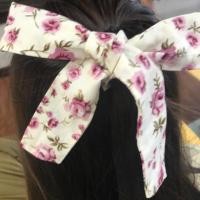 ราคา โบว์ผูกผม โบว์คาดผม โบว์มัดผม ลายดอกไม้ (4517170355)