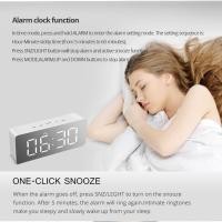 ราคา ♚○✜นาฬิกาปลุก นาฬิกาปลุกตั้งโต๊ะ LED ดิจิตอล หน้ากระจก นาฬิกาดิจิตอล นาฬิกาตั้งโต๊ะ หน้าจอ Digital Alarm Clock (9354423459)