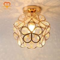 ราคา โคมไฟเพดานโคมระย้าคริสตัลหรูหราสไตล์โมเดิร์นนอร์ดิก โคมไฟเพดานลายดอกไม้สีทองสำหรับห้องนอน ทางเดิน ห้องนั่งเล่น ระเบียง (27988338892)