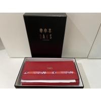 ราคา Daks กระเป๋าสตางค์ใบยาวหนังแท้สีแดง (13064244695)