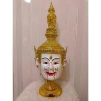 ราคา เศียรครู พระอิศวร ขนาดครอบ งานกระดาษ ใส่ตาแก้ว ประดับเพชร งานสวยแข็งแรง เน้นความประณีต พร้อมฐานไม้อัดสีแดงฟรี (22158650228)