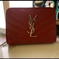 ราคา กระเป๋าสตางค์ Sainlaurent YSL wallet Red GHW (9610237083)