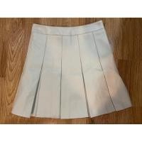 ราคา กระโปรงหนังทรงเทนนิสสีครีมผ้าดี มีซับใน size s เอว 25-26 สะโพก 34 ความยาว 16 (54352451447)
