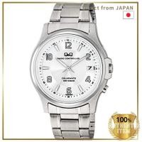 ราคา Q&Q Analog Radio-Controlled Solar Watch Waterproof Date Display Metal Band White Dial HG18-204 Men's Silver (41962108134)