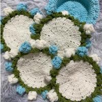 ราคา ชุดที่รองแก้วไหมพรมถักDIY (42052814962)