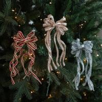 ราคา ใหม่คริสต์มาสโบว์วันหยุดตกแต่งอุปกรณ์ประกอบฉากต้นคริสต์มาสตกแต่งจี้จี้โบว์โพลีเอสเตอร์ริบบิ้น (50051545430)