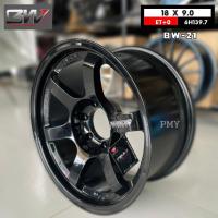 ราคา ล้อแม็กขอบ18x9.0 ET0 6H139.7 ยี่ห้อ BW รุ่น BW-21 (F/B(MC) (ราคาต่อ1วง) ขายยกชุด4วง งาน TE37 SUV ก้านยก หยอดขาว (21212249535)