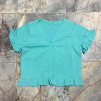 ราคา เสื้อครอปไหมพรมชายระบาย (5540708633)