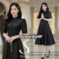 ราคา พร้อมส่ง✅มีส่งด่วน ชุดเดรสสีดำ สุภาพ ชุดดำ ชุดพระราชทานเพลิงศพชุดดำสุภาพ ชุดทำงานสีดำ ชุดดำงานศพ (44900149999)