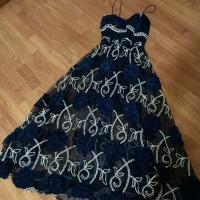 ราคา เดรสยาว เดรสออกงาน สีน้ำเงิน (4107872151)