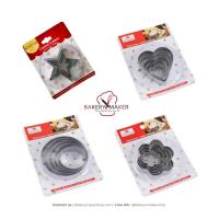 ราคา พิมพ์กดคุกกี้ สแตนเลส 5 ขนาด ทรงกลม หัวใจ ดาว ดอกไม้ วงกลม พิมพ์กดแป้ง ตัดแป้ง พิมพ์กดสโคน พิมพ์ฟองดอง (23346103896)