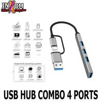 ราคา USB Hub Combo Type C HUB 4 PORT Combo Type C + HUB USB 3.0 4 พอร์ต (40274586128)