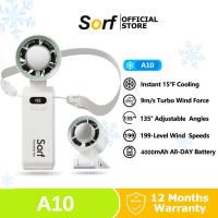 ราคา Sorf A10 พัดลมพกพา 4000mAh พัดลม USB Turbo Wind พกพาสะดวก Fast Cooling 5 เกียร์ลมแรง พัดลมพกพาขนาดเล็ก (27986159748)