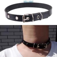 ราคา Kellnny Gothic Punk Rock สร้อยคอโชคเกอร์หนัง PU สบายเข็มขัดคอปรับได้ (26431717281)