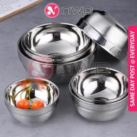 ราคา GANDA KALIS Double Layer สแตนเลสข้าวก๋วยเตี๋ยวชาม Mangkuk Keluli Tahan Karat สแตนเลส NWD (42063074446)