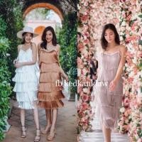 ราคา เดรสพู่สีขาว สไตล์เซเลปงานป้าย white garden (7078670049)