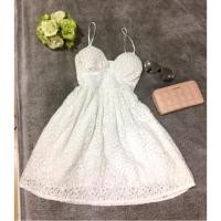 ราคา เดรสลูกไม้สีขาว หวานไฮโซ (316504359)