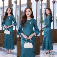 ราคา 67076 ชุดเซตเสื้อและกระโปรง รุ่นสรวงสุดา ตัวเสื้อลูกไม้ฝรั่งเศส กระโปรงผ้าวาเลนติโน่ By Sunsmile (26022536294)