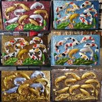 ราคา ภาพติดผนังหินทรายรูปปลา (53*82ซม.) ตกแต่งผนังบ้าน ผนังรั้ว ลวดลายนูนสวยงาม (18585546742)