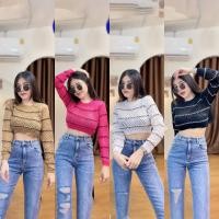 ราคา SpinnyHouse เสื้อครอปไหมพรมถัก ครอปแขนยาว งานทอไหมพรม ผ้ายืดตามตัว ใส่คลุมเล่น เสื้อไปทะเล รุ่น น้ำมันพืช (22647033205)