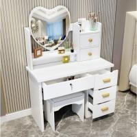 ราคา ปลีก/ส่ง โต๊ะเครื่องแป้ง โต๊ะเครืองแป้งเกาหลี แถมฟรีเก้าอี้พร้อมกระจก มินิมอล (25979426888)