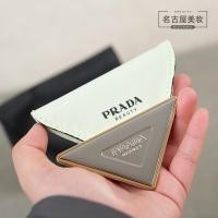 ราคา สินค้าใหม่~Prada Gift Prada Classic Triangle Makeup Mirror Portable Pink Single-Sided Mirror Portable Mirror with Storage Bag (25447498719)
