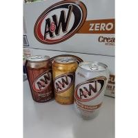 ราคา A&W Root Beer, A&W Cream Soda 12 fl oz. (355ml.) (21912842881)
