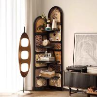 ราคา มุมตู้ชั้นวางตู้กลางโซฟาสไตล์โบราณสามเหลี่ยมตู้เก็บของตกแต่งด้านข้างตกแต่งชั้นวางห้องนั่งเล่นระดับไฮเอนด์ ฉ (50251007335)