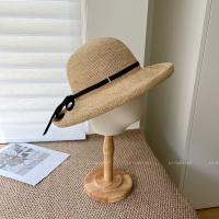 ราคา 2025 คุณภาพสูงหมวก Muji สไตล์เดียวกัน Raffia sunshade อ่างล้างหน้าหมวกขนาดใหญ่ brim หมวกวันหยุดหมวก (46801466113)