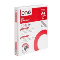 ราคา ONE แฟ้ม 3 ห่วง สีขาว ขนาด A4 สัน 1 นิ้ว (9154102167)