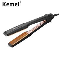 ราคา Kemei Hair Curler Electric Curling Iron Corn Perm Splint Flat Iron Wave Board Ceramic Digital Styling Tools KM-472 (4577024363)