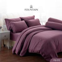 ราคา Fountain FQ012 รุ่น Jacquard ทอลวดลายสวยงาม สีพื้น โทนม่วง ผ้าปู ผ้าปูที่นอน ผ้านวม (17112549007)