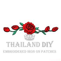ราคา ตัวรีดติดเสื้อ ลาย ดอกกุหลาบ ดอกไม้ สีแดง Red Rose Patch งานปัก WOP DIY งานตกแต่ง ตัวรีด อาร์มติดเสื้อผ้า ยีนส์ น่ารัก (3741642565)