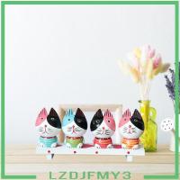 ราคา [Lzdjfmy3] รูปปั้นแมว รูปแกะสลัก พร้อมขาตั้งโชว์ ตัวเลขจิ๋ว ตกแต่งโต๊ะ ประติมากรรมลูกแมว สําหรับห้องนอน สตูดิโอ ตู้เสื้อผ้า (42126908283)
