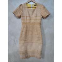 ราคา เดรสผ้าทอ ผ้าไทยสีเหลือง มือ✌️ (23273294185)