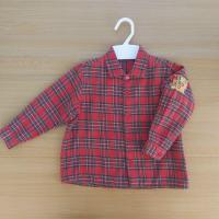 ราคา Miki House เสื้อเชิ้ตลายสกอตสีแดง (20915684303)