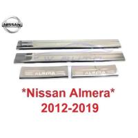 ราคา ชายบันได Nissan Almera 2011 - 2019 กันรอยประตูสแตนเลส นิสสัน อัลเมร่า สคัพเพลท คิ้วกันรอยขอบประตู ชายบันไดประตู กาบบันได (17739983021)