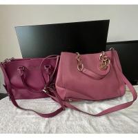 ราคา Michael Kors แท้มือสอง กระเป๋าถือเอ็มเค สีชมพูม่วงและสีชมพู สภาพดีพร้อมใช้งาน แบรนด์เนมแท้มือสอง (13349904924)