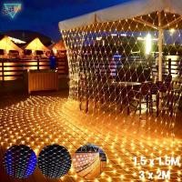 ราคา พร้อมส่ง ตาข่ายไฟ ไฟคริสต์มาส LED การใช้พลังงานต่ำ ทนฝน ทนแดด สวน และกลางแจ้ง ตกแต่งคริสต์มาส (41269036588)