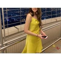 ราคา เดรสสายเดี่ยว ผ้าซาติน (16837518998)