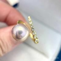 ราคา Seiko Pearl Open Arc แหวนเงินสเตอร์ลิงดีไซน์เปิดวงกลม S925 สำหรับงานDIYและสวมใส่งานประดิษฐ์ (46800836837)