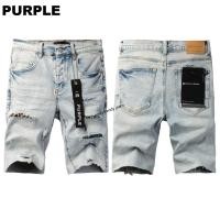 ราคา Purple กางเกงขาสั้นผ้ายีนส์ลายเสือดาวสำหรับผู้ชาย กางเกงขาสั้นซักวินเทจ 5087 (29138607329)